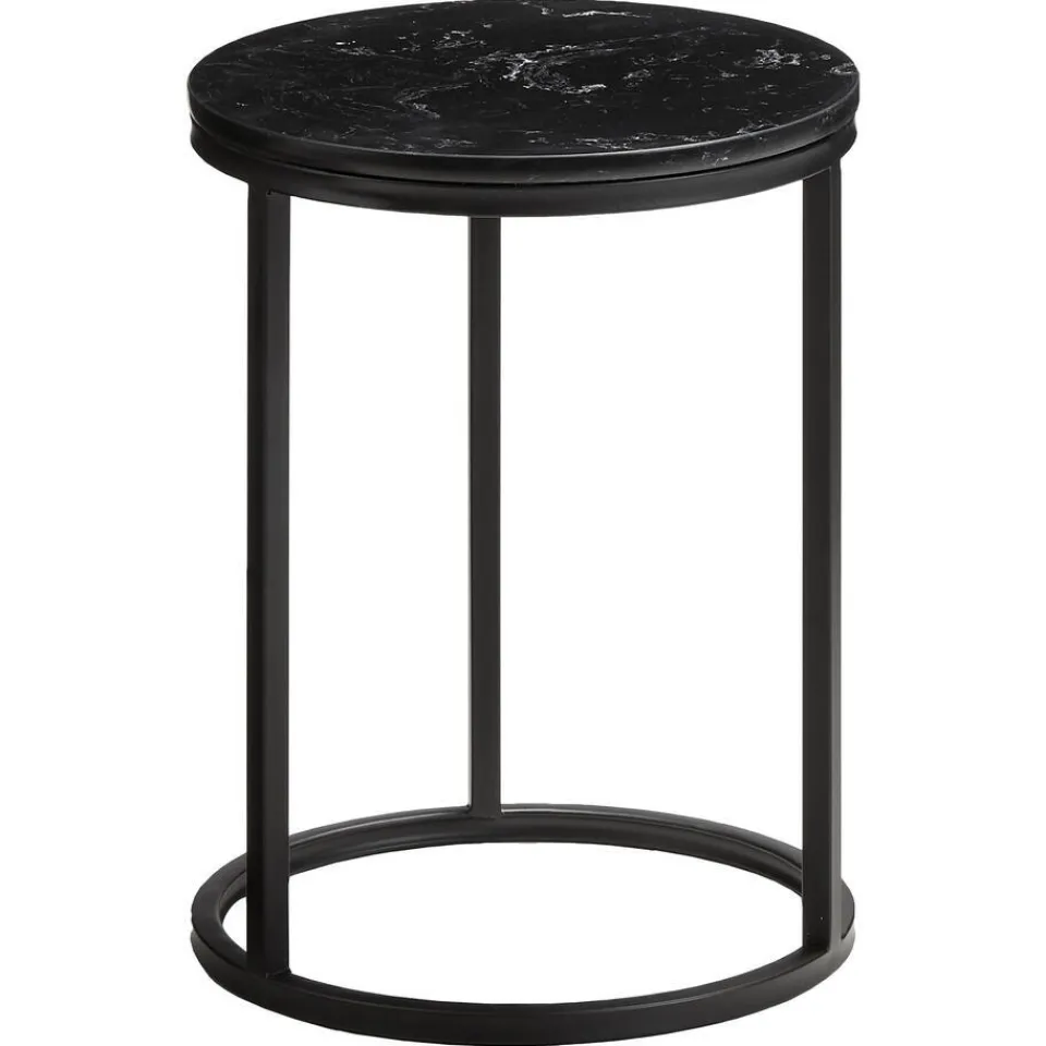 Kwantum Bijzettafel Marzio Zwart ø 34 Cm