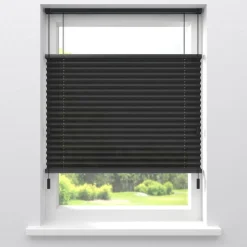 Kwantum Fenstr Plissé Mara Zwart Lichtdoorlatend