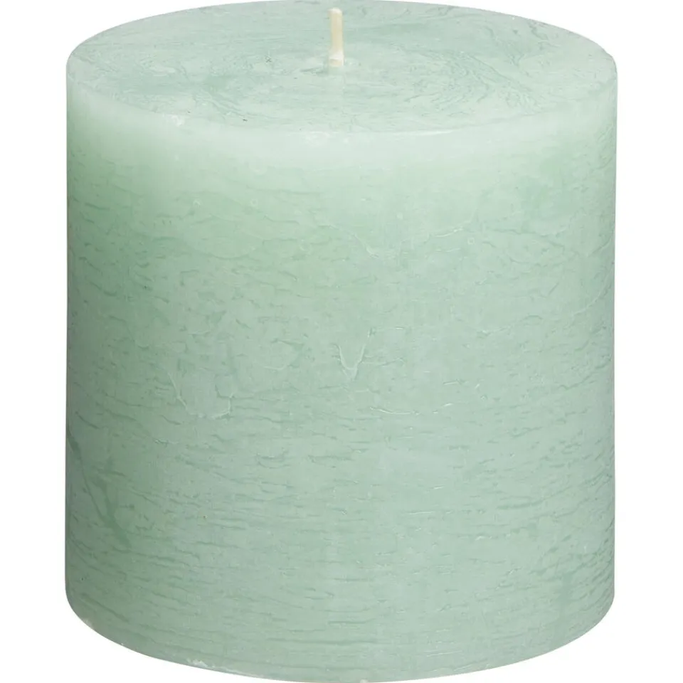 Kwantum Kaars Rustiek Mint 10x10 Cm