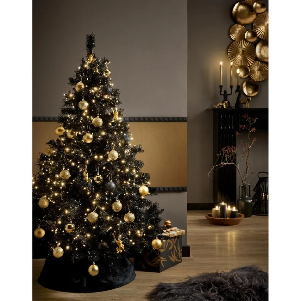 Kwantum Kerstboomrok Velours Zwart