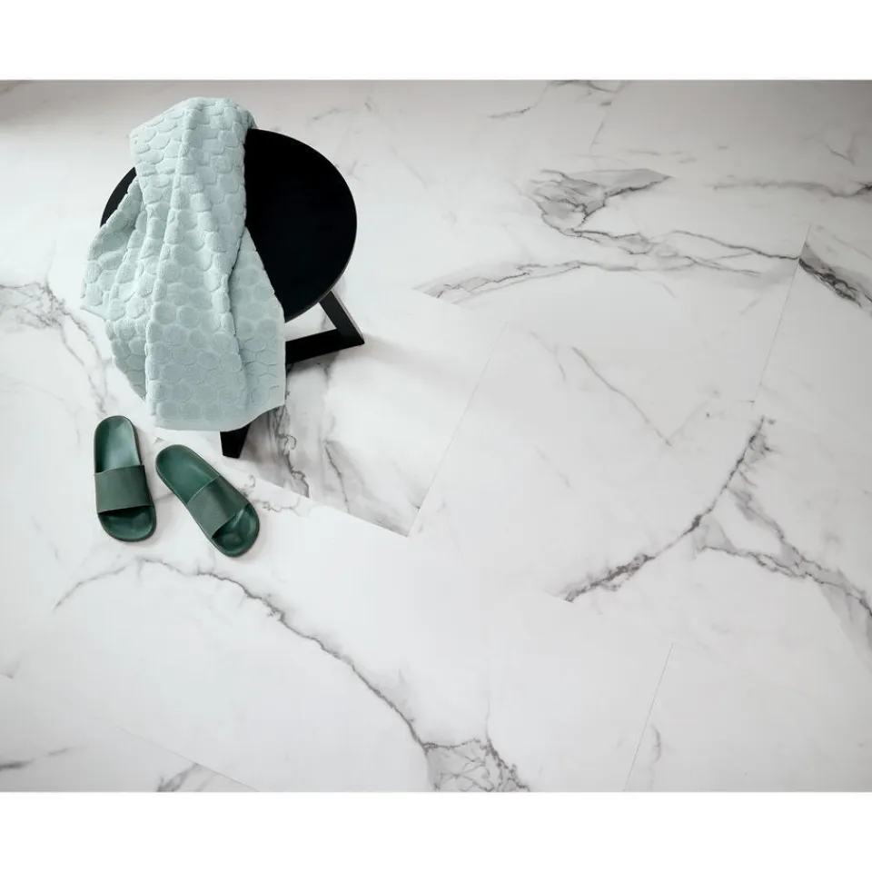 Kwantum Klik PVC Marble Wit Tegel XL Plank