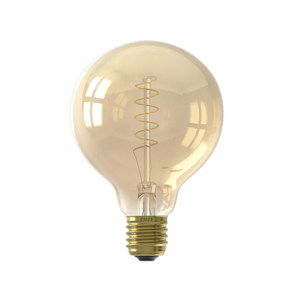 Kwantum LED Lamp 95 Mm Flex Goud E27 4W Dimbaar