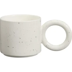 Kwantum Mok Met Oor Crispen Spikkel Zwart/ 225ml
