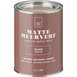 Kwantum Muurverf Mat Wijn Rood 1 L