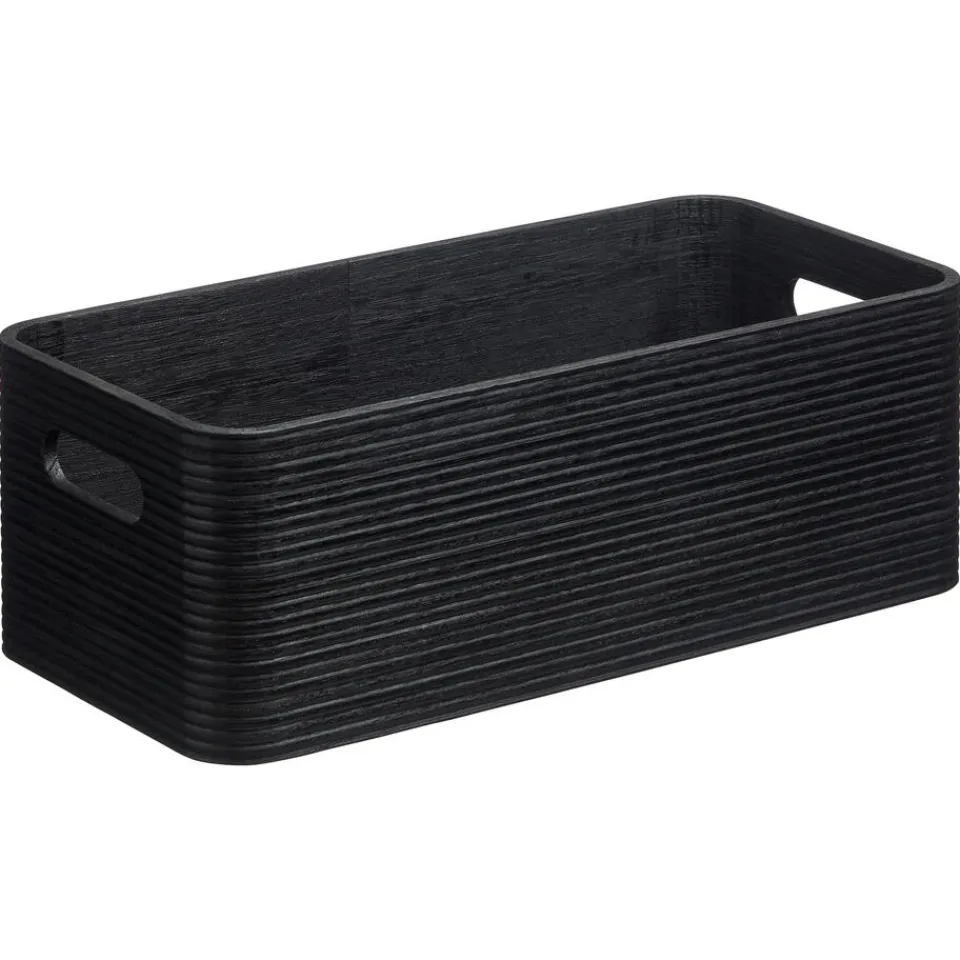 Kwantum Opbergkist Husum Zwart 38x17x12 Cm