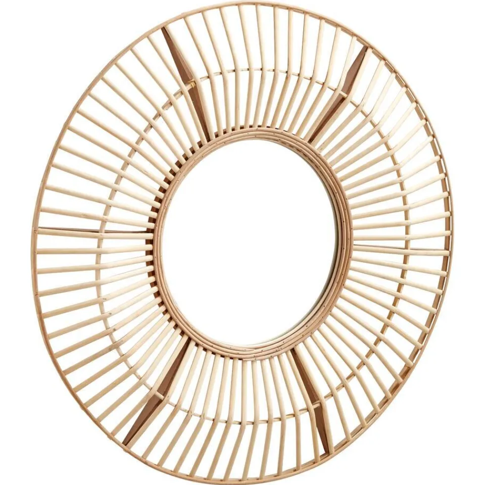 Kwantum Spiegel Rattan Bruin