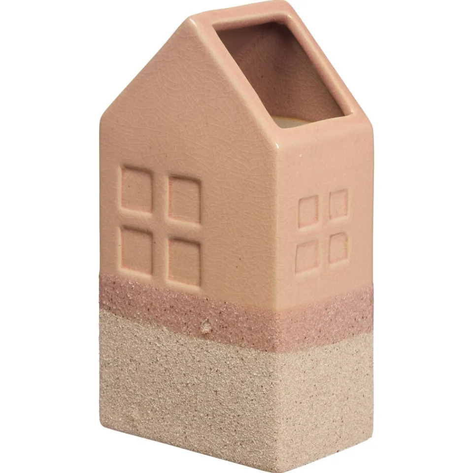 Kwantum Vaas Huis Terra 14x7,2x15,5 Cm 14x7x16 Cm