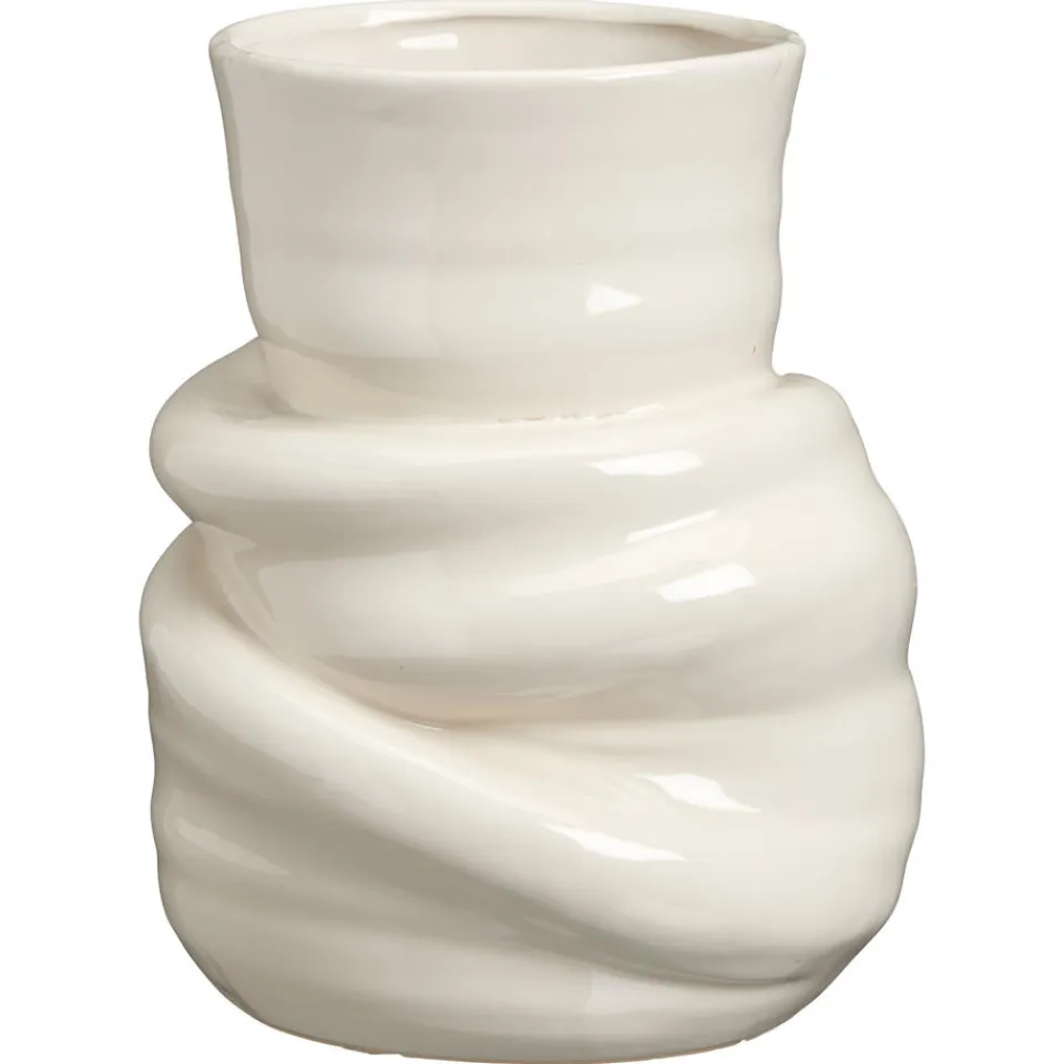 Kwantum Vaas Melted Crème - 30 Cm ø 20 Cm