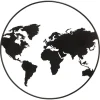Kwantum Wanddecoratie El Mundo Zwart